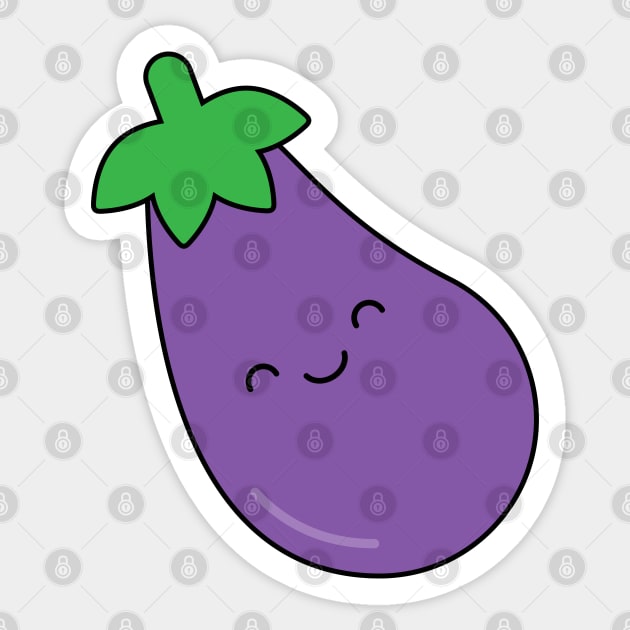 Eggplant Sticker by WildSloths